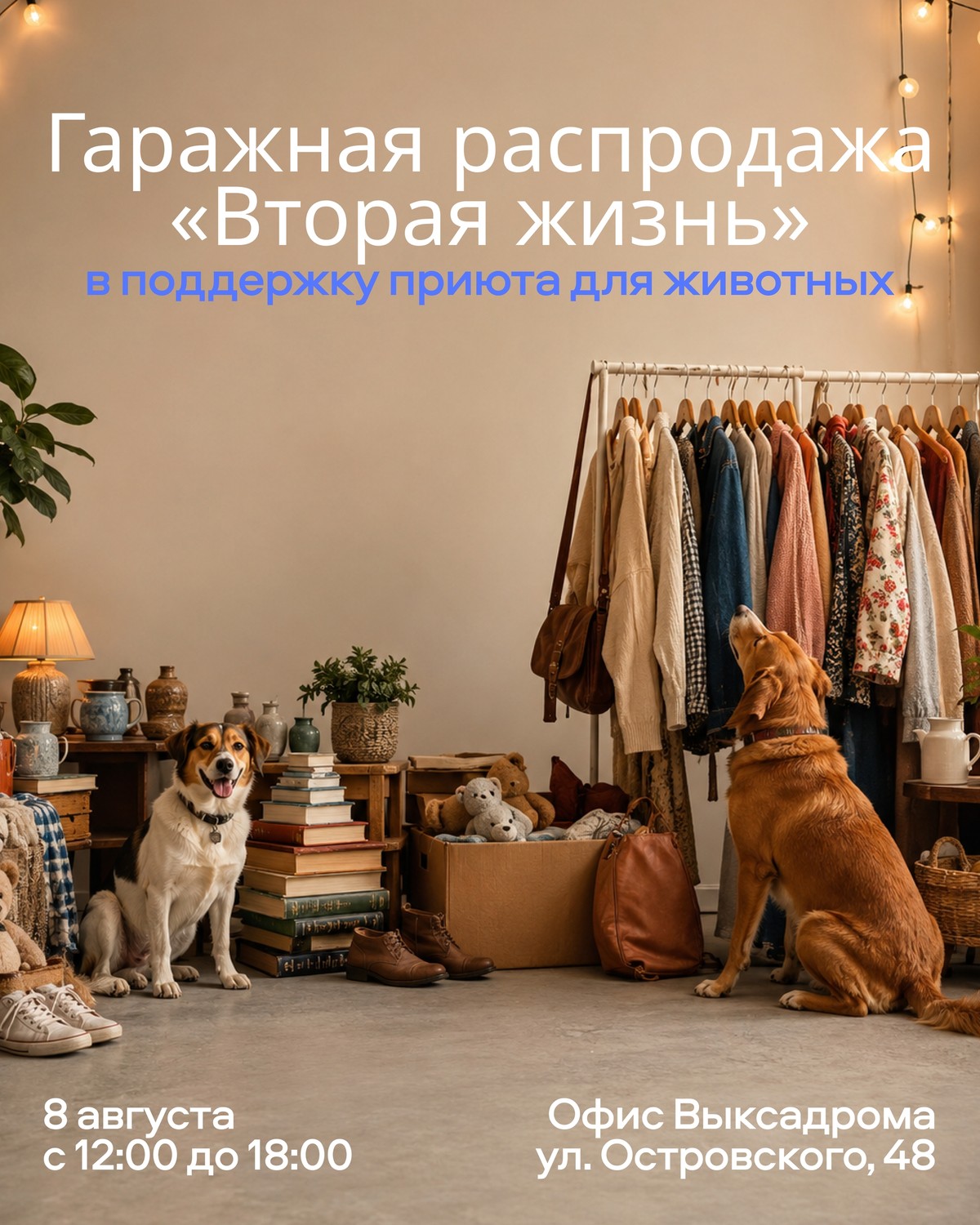 Гаражная распродажа в поддержку приюта «Вторая жизнь»