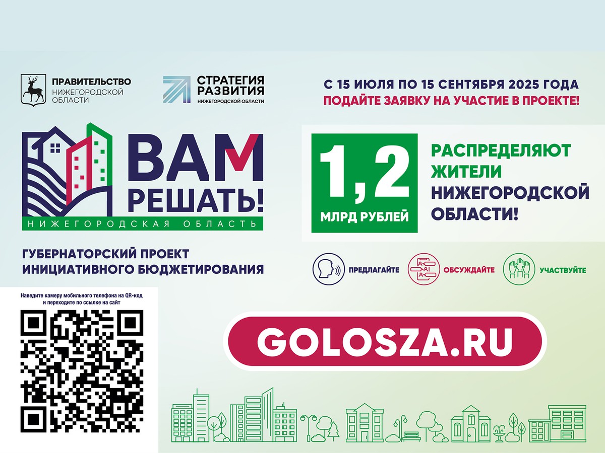 В Нижегородской области стартовал приём заявок для участия в губернаторском проекте «ВАМ РЕШАТЬ!»