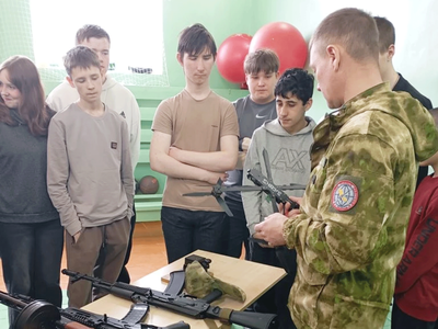 Урок мужества провели участники боевых действий