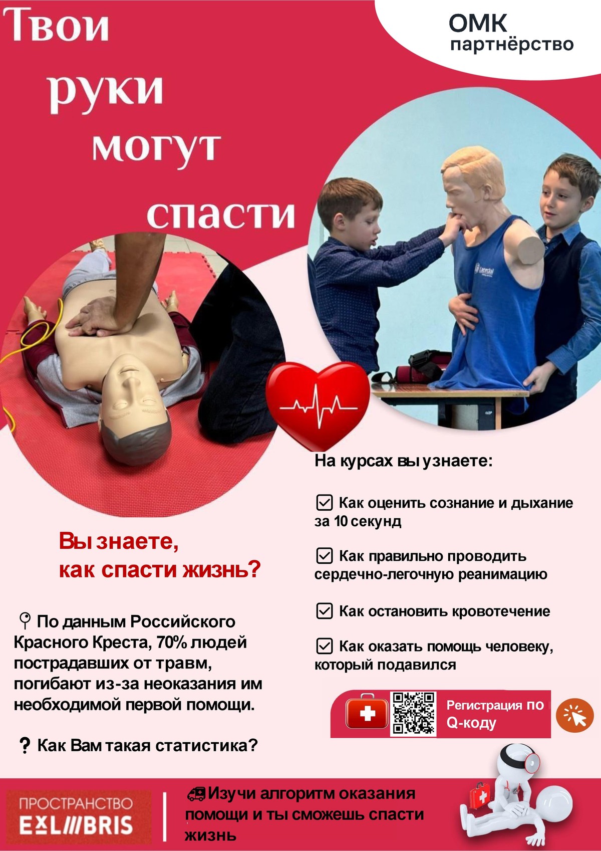 Мастер-класс по оказанию первой помощи: Состояние «Подавился» и кровотечение