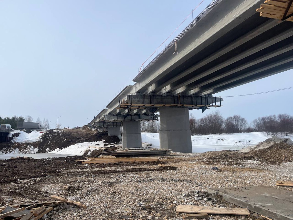 Готовность моста через Тёшу превышает 50%