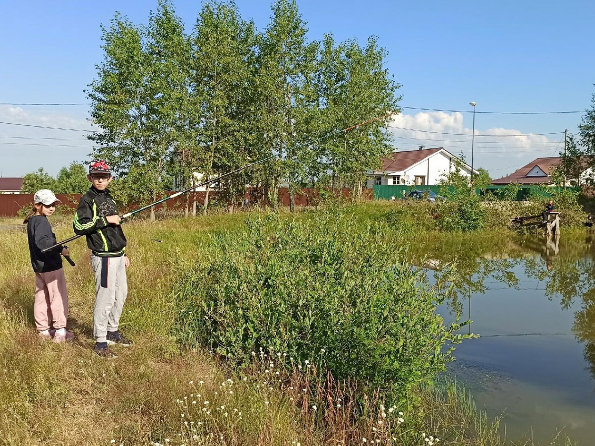 Ребята из Верхней Вереи соревновались в искусстве ловли рыбы