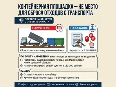 За мусор у площадок на улицах Выксы назначены штрафы на 130 тысяч рублей
