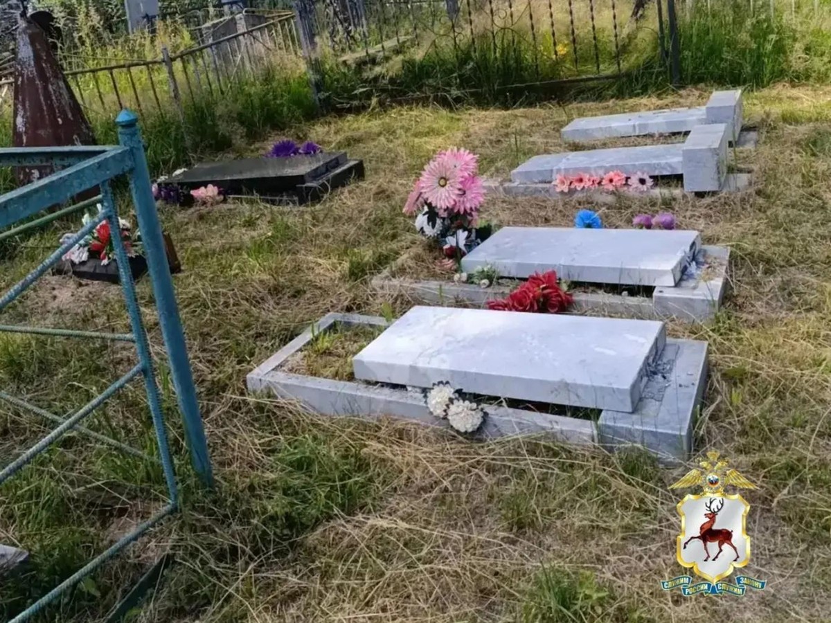 Четверых детей подозревают в повреждении памятников на кладбище