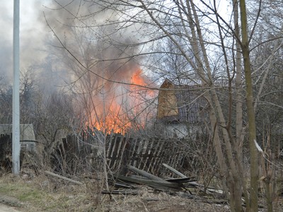В округе за месяц произошло шесть пожаров
