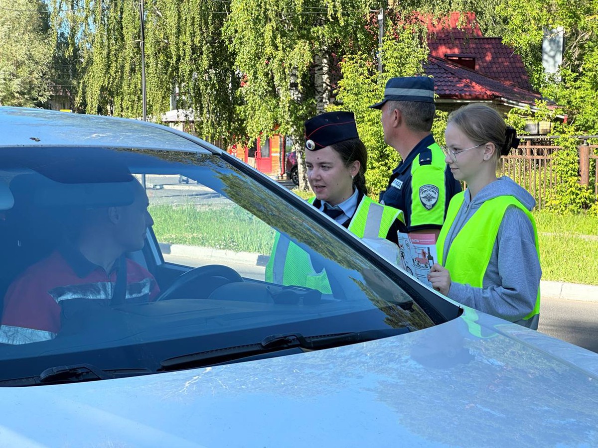 О трезвости за рулём напомнили автоинспекторы и школьники